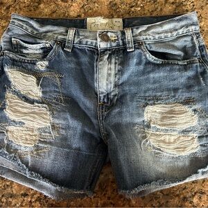 Free People Light Blue Distressed Denim Jeans